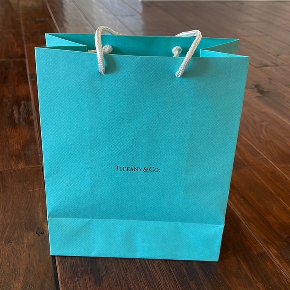NEW-Tiffany Blue Shopping Bag, Navy Necklace Box, Blue Box & Blue Jewelry Bag - Picture 11 of 16